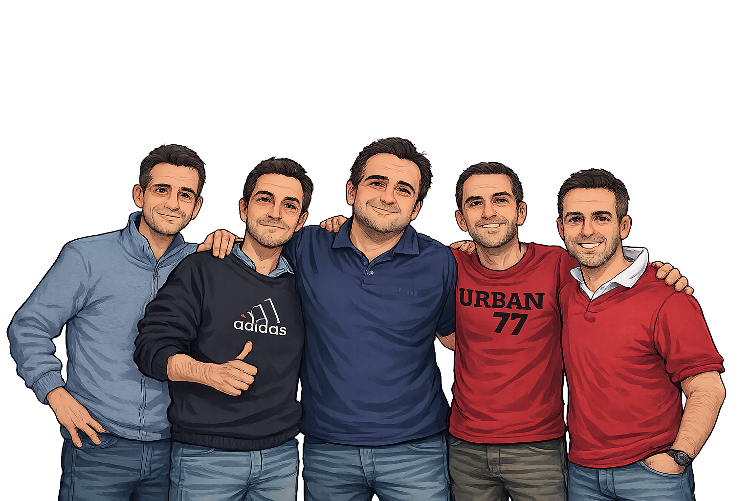 Il team di LeoGrill: cinque amici cresciuti tra sagre e feste paesane